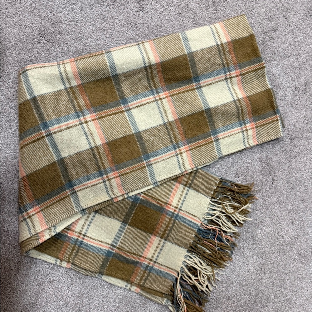 Plaid Fringe Shawl - Picture 1 of 1